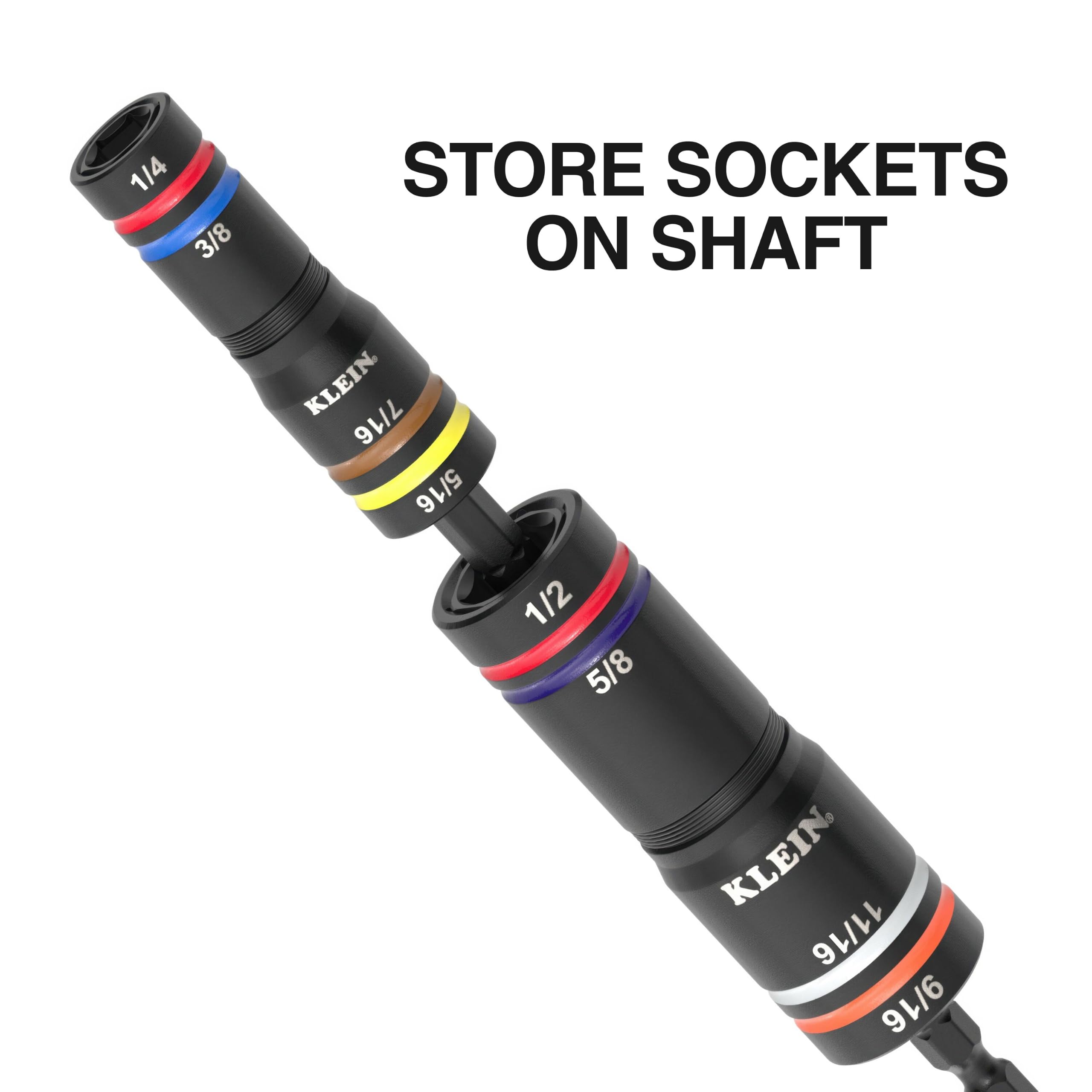 Klein Tools 656QS KNECT Quad Socket, 24 Sizes in 6 Sockets, 4-in-1
